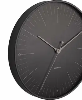 Hodiny Karlsson 5769BK designové nástěnné hodiny, pr. 40 cm