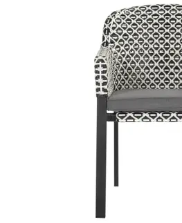 Zahradní židle a křesla Kelly zahradní jídelní židle - výplet Black & White