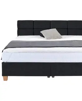 Čalouněné postele Čalouněná Postel Bellagio 160x200cm, Poťah Černý