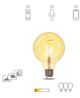 Chytré žárovky tint Müller Licht tint LED globe G95 E27 5,5W zlatá