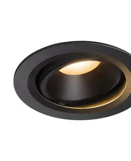 LED podhledová svítidla SLV BIG WHITE NUMINOS MOVE DL L vnitřní LED zápustné stropní svítidlo černá/černá 2700 K 55° otočné a výkyvné 1003631