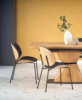 Jídelní stoly HALMAR Rozkládací jídelní stůl Diamond zlatý dub