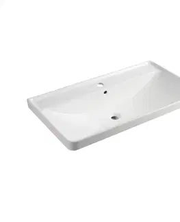 Koupelnový nábytek MEREO Siena, koupelnová skříňka s keramickým umyvadlem 101 cm, bílá lesk CN4121