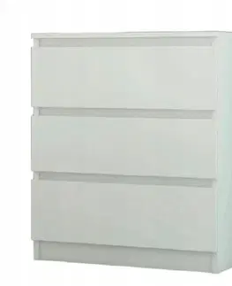 Truhly a komody Komoda do dětského pokoje bílá leskla 76x40x70 cm