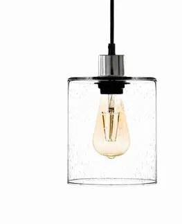 Závěsná světla Solbika Lighting Závěsná lampa Soda se stínidlem z čirého skla Ø 15 cm