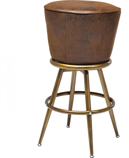 Barové stoličky KARE Design Hnědá barová stolička Lady Rock Vintage