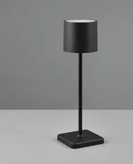 Stolní lampy Reality Leuchten LED stolní lampa Fernandez, stmívač a CCT černá