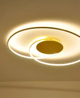 Stropní svítidla Lindby Lindby LED stropní svítidlo Joline, zlatá barva, 74 cm, kov