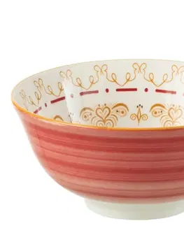 Mísy a misky Set 2ks barevná porcelánová miska Bowl Jam - Ø15*7cm/ 570ml J-Line by Jolipa 34730