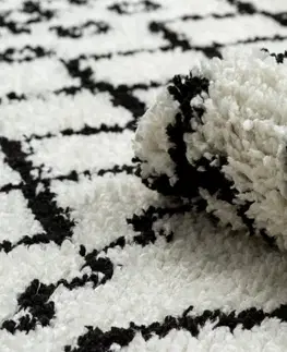 Koberce a koberečky Dywany Lusczow Kusový shaggy koberec BERBER SAFI bílý, velikost 160x220