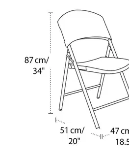 Zahradní křesla a židle Skládací židle bílá / černá Dekorhome