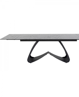 Jídelní stoly KARE Design Rozkládací stůl Bellagio - skleněný, 180(40+40)x95cm