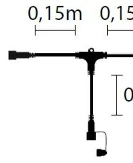 Příslušenství Xmas King XmasKing T rozbočovací kabel pro LED vánoční osvětlení PROFI 2-pin, bílá