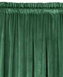 Zatemňovací závěsy Zelený zatemňovací závěs s řasící páskou 140 x 300 cm