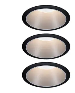 Podhledové světlo Paulmann Paulmann Cole LED spotlight, stříbro-černý, 3ks