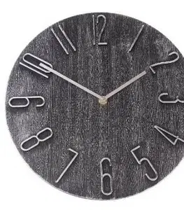 Hodiny Nástěnné hodiny Berry dark grey, pr. 30,5 cm, plast