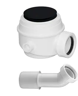 Sifony k pračkám OMNIRES sifon pro vany a sprchové vaničky průměr 52 mm, černá mat /BLM/ WB01XBL