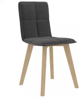 Židle Jídelní židle 4 ks látka / buk Dekorhome Modrá