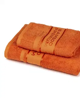 Ručníky 4Home Sada Bamboo Premium osuška a ručník oranžová, 70 x 140 cm, 50 x 100 cm