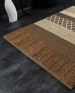 Koberce LuxD Designový koberec Panay 230 x 160 cm hnědý - konopí a vlna