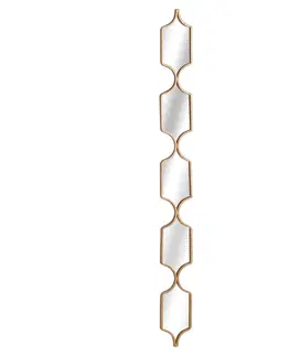 Luxusní a designová zrcadla Estila Art-deco stylové členité nástěnné zrcadlo ASPA Gold 145cm