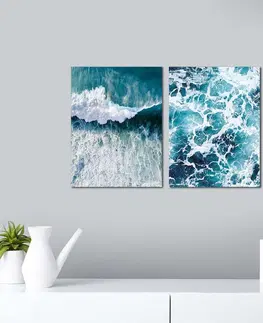Obrazy Hanah Home Sada obrazů Waves 30x40 cm 2 ks