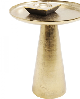Odkládací stolky KARE Design Odkládací stolek Plateau Uno - zlatý, Ø45 cm