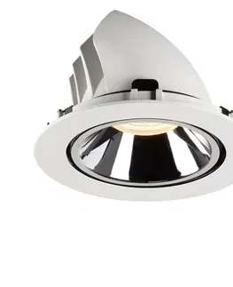 LED podhledová svítidla SLV BIG WHITE NUMINOS GIMBLE XL zápustné stropní svítidlo bílé/chrom 2700 K 40° 1006043