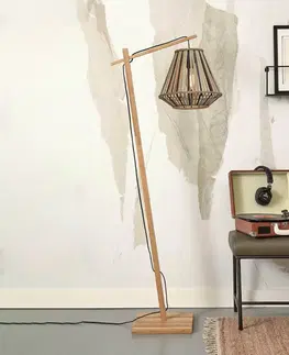 Stojací lampy Good & Mojo GOOD & MOJO Merapi stojací lampa, přírodní/černá