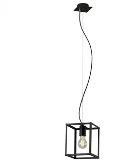 Industriální závěsná svítidla BRILONER Závěsné svítidlo, 120 cm, max. 40 W, černá BRI 4020-015