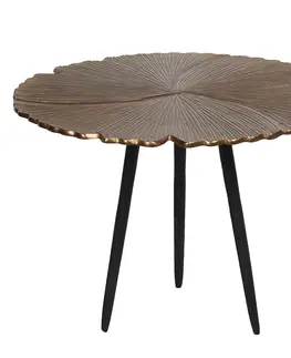 Konferenční stolky Odkládací stolek s vějířovitým designem Coquilles – Ø 50*36 cm Clayre & Eef 64627M