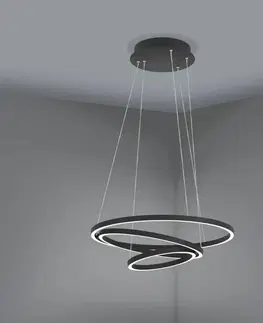Inteligentní lustry EGLO connect EGLO connect Lobinero-Z LED závěsná lampa, černá