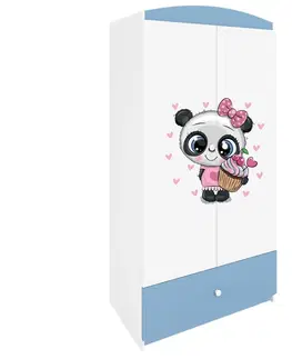 Dětský nábytek Kocot kids Dětská šatní skříň BABYDREAMS Panda modrá