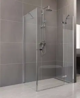 Sprchové kouty MEREO Sprchový kout, Novea, obdélník, 110x90 cm, chrom ALU, sklo Čiré, dveře pravé a pevný díl CK10515ZP