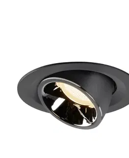 LED podhledová svítidla SLV BIG WHITE NUMINOS GIMBLE M zápustné stropní svítidlo černé/chrom 2700 K 40° 1005926