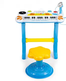 Hudební nástroje pro děti MULTISTORE Dětský keyboard s mikrofonem Laura modrý