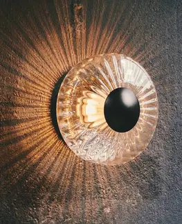 Venkovní nástěnná svítidla DESIGN BY US Venkovní nástěnné svítidlo LED New Wave Optic, sklo, Ø 26 cm, IP65
