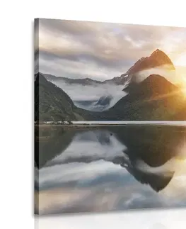 Obrazy přírody a krajiny Obraz krásný východ slunce na Novém Zélandu