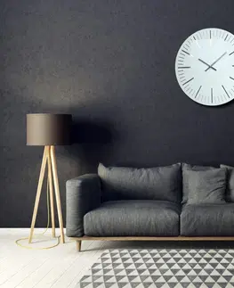 Nástěnné hodiny Bílé stylové hodiny do obývacího pokoje 50 cm