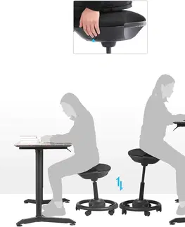 Kancelářské židle SONGMICS Otočná balanční kancelářská židle Axy černá