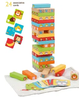 Hračky LUCY & LEO - 236 „Hádej, kdo“ - dětská dřevěná hra Jenga