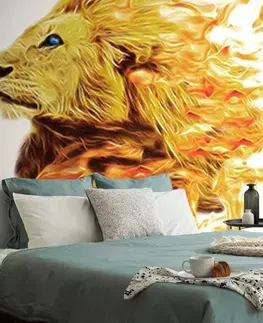 Tapety zvířata Tapeta ohnivý lev