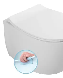 Záchody ISVEA SENTIMENTI závěsná WC mísa, Rimless, 36x51cm, bílá 10AR02010SV