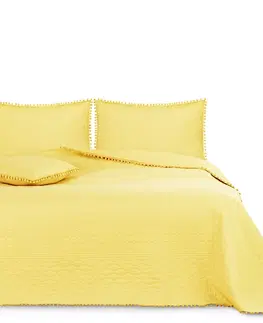Přikrývky AmeliaHome Přehoz na postel Meadore medová, 220 x 240 cm