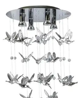 Designová závěsná svítidla Závěsné svítidlo AZzardo Birds AZ2449 GU10 4x40W IP20 50cm chromové