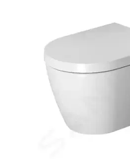 Záchody DURAVIT ME by Starck Závěsné WC se sedátkem SoftClose, Rimless, s WonderGliss, bílá 45290900A11