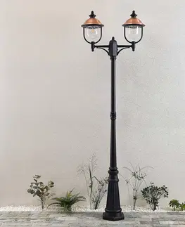 Pouliční osvětlení Lindby Lindby Clint venkovní lampa, 2žárovková