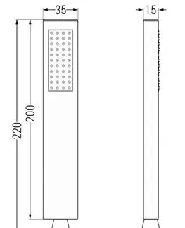 Sprchy a sprchové panely MEXEN R-02 ruční sprcha 1-funkční černá 79500-70