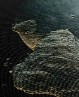 Obrazy vesmíru a hvězd Obraz meteority v okolí planety