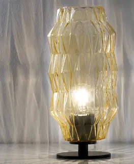 Světla na parapety Selène Stolní lampa Origami, jantarová